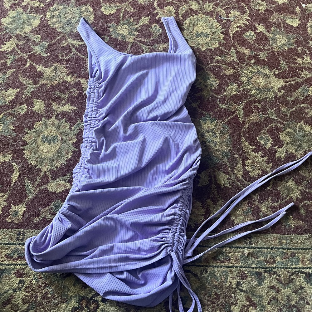 SHEIN Lilac Ruched Side Tank Dress Size Medium